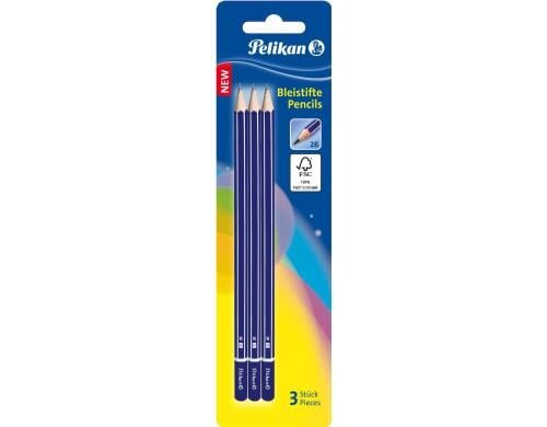 Pelikan Bleistift Härtegrad 2B 3 Stück