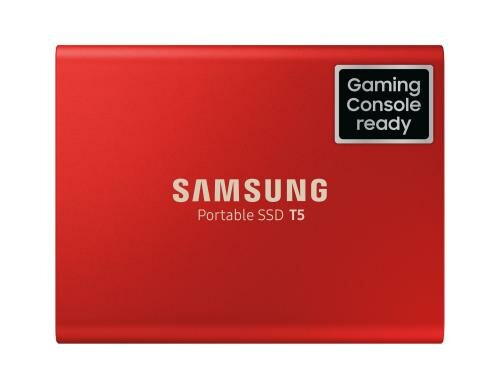 SSD Samsung Portable SSD T5 500GB Met. Red USB 3.1 Gen.2, read 540MB/s, write 540MB/s