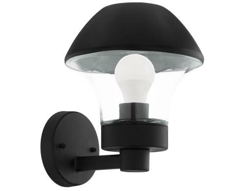EGLO VERLUCCA-C Wandl. schwarz/klar Crosslink / inkl. 1X9W/E27-A60 LED ww