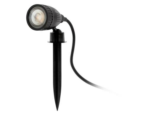 EGLO NEMA 1-C Erdspiess schwarz/transparent Crosslink / inkl. 1X5W/GU10-LED-RGB+TW