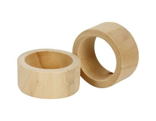 Creativ Company Serviettenringe Kiefernholz, 35 x 20 mm, 6 Stk.