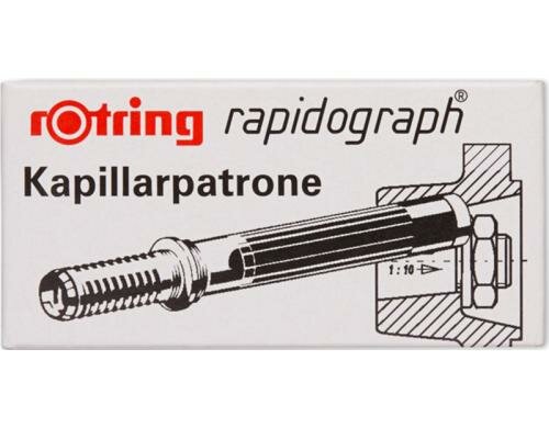 Rotring Rapidograph Kapillarpatrone 3 Stk., schwarz