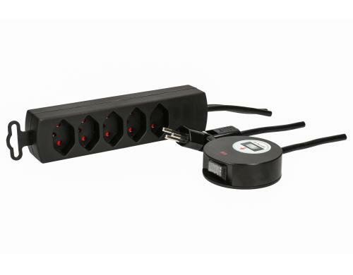 Max Hauri Steckdosenleiste Safety-Line 5xT13, weiss, mit Funk-Reset-Schalter