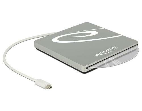 Delock 5.25 Gehäuse SATA, für DVD/Blueray USB Type-C, 9,5 bis 12,7 mm, 5 Gbps