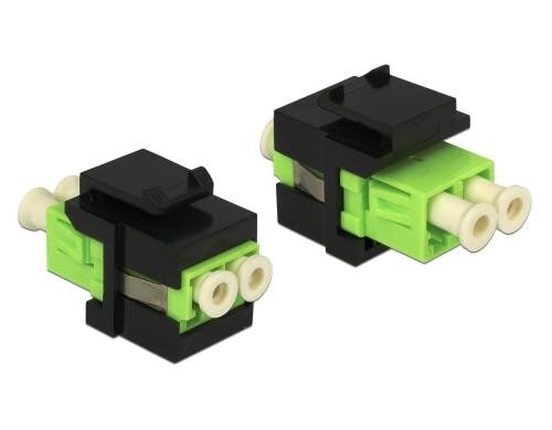 Delock Keystone LC Duplex zu LC Duplex Multimode OM5, grün