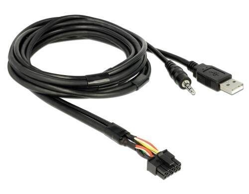 Delock USB Kabel, Einbaubuchsen, Klinken USB Type-A, 4 Pin Klinken, 1.5m