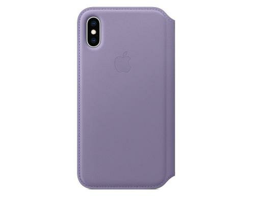 Apple iPhone Xs Leder Folio Lilac aus hochwertigem Leder