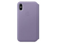 Apple iPhone Xs Leder Folio Lilac aus hochwertigem Leder