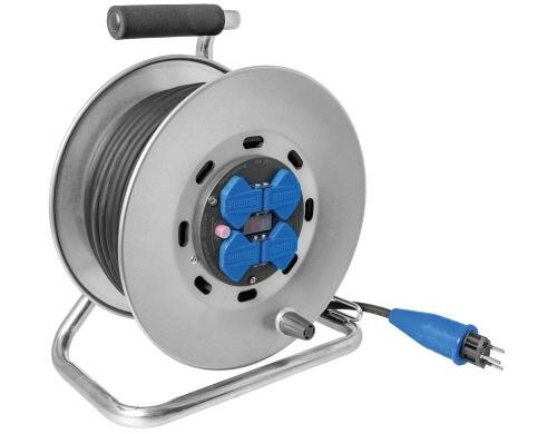 STEFFEN STERO LOOP Kabelrolle 30m Metall 4xT13, 3x1.5, Thermo, Konusbremse, Deckel