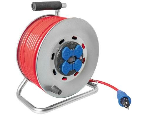 STEFFEN STERO LOOP Kabelrolle 30m Baufl Met 4xT13, 3x1.5, Thermo, Konusbremse, Deckel