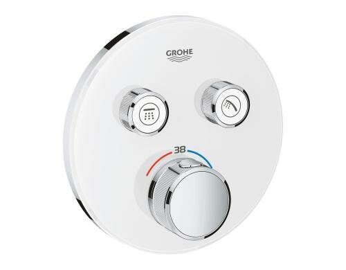 GROHE Grohtherm SmartControl Thermostat 2 Absperrventilen, moon white