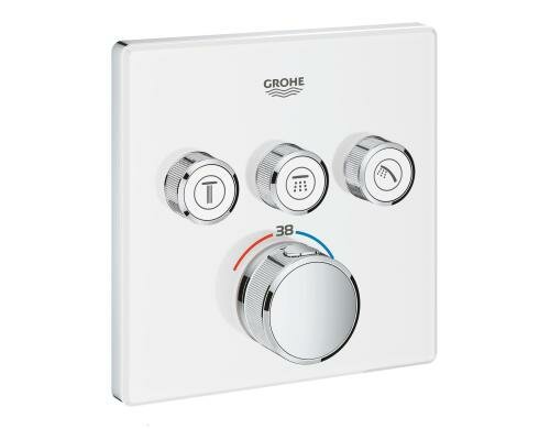 GROHE Grohtherm SmartControl Thermostat 3 Absperrventilen, moon white