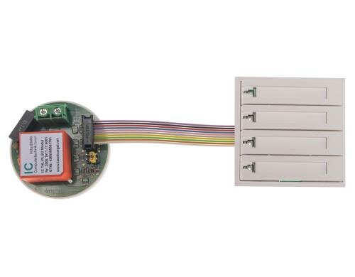 IC digitalSTROM Tastermodul EDIZIO 4-Fach IC T4L-PLUG mit Feller Edizio Due Frontset