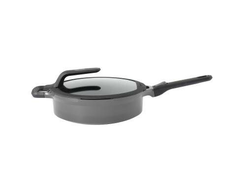BergHOFF Schmorpfanne mit Deckel StayCool Anthrazit, D: 28cm, V: 4.6L, abnehmb. Griff