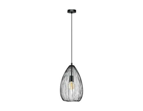 EGLO CLEVEDON Hängeleuchte schwarz Trend & Vintage / exkl. 1x E27 60W