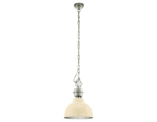 EGLO GRANTHAM Hängeleuchte beige, chrom Trend & Vintage / exkl. 1x E27 60W