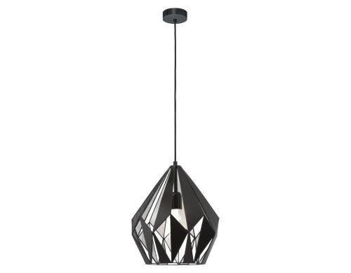 EGLO CARLTON 1 Hängel. schwarz, silber Trend & Vintage / exkl. 1x E27 60W