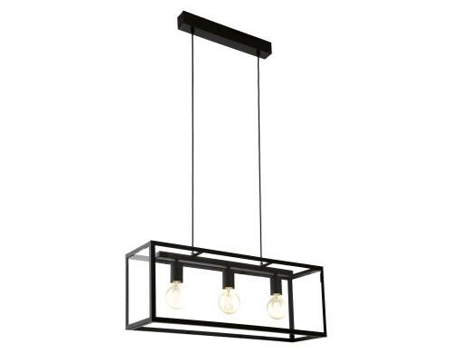 EGLO CHARTERHOUSE Hängeleuchte schwarz Trend & Vintage / exkl. 3x E27 60W
