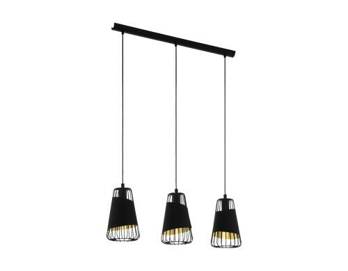 EGLO AUSTELL Hängeleuchte schwarz Trend & Vintage / exkl. 3x E27 60W