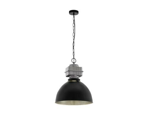EGLO ROCKINGHAM Hängeleuchte schwarz, grau Trend & Vintage / exkl. 1x E27 60W