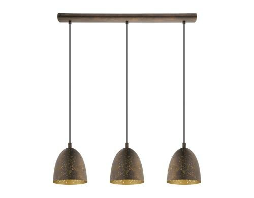 EGLO SAFI Hängeleuchte braun, gold Trend & Vintage / exkl. 3x E27 60W