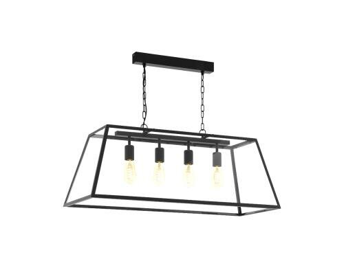 EGLO AMESBURY 1 Hängeleuchte schwarz Trend & Vintage / exkl. 4x E27 60W