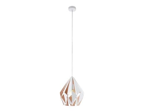 EGLO CARLTON 1 Hängel. weiss, honiggold Trend & Vintage / exkl. 1x E27 60W
