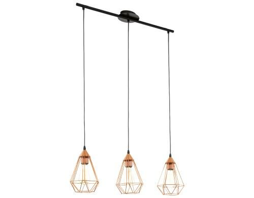 EGLO TARBES Hängeleuchte schwarz Trend & Vintage / exkl. 3x E27 60W