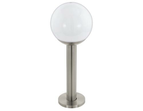 EGLO NISIA-C Sockelleuchte edelstahl/weiss Crosslink / inkl. 1X9W/E27-A60 LED ww