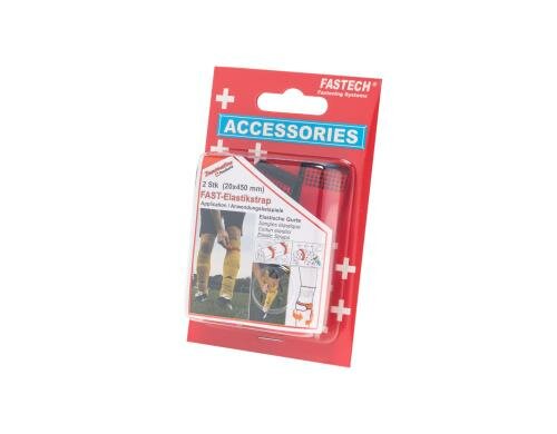 2 STK FAST-ELASTICSTRAP 20 x 450 MM BLACK/RED