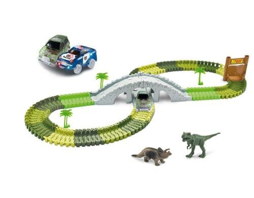 Amewi Magic Traxx Bahn Dino-Park Mega Set 373 Teile, mit Tunnel