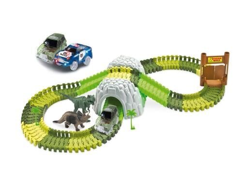 Amewi Magic Traxx Bahn Dino-Park Mega Set 374 Teile, mit Tunnel