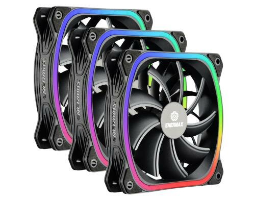 Gehäuselüfter Enermax SquARGB 3er Pack 120x120x26mm, 12V, 12-23dBA