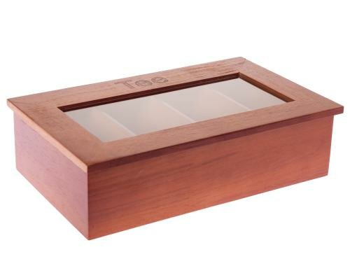 Paderno Teebox Holz 33.5x20cm Dunkelbraun LxBxH: 33.5x20x9cm, Holz