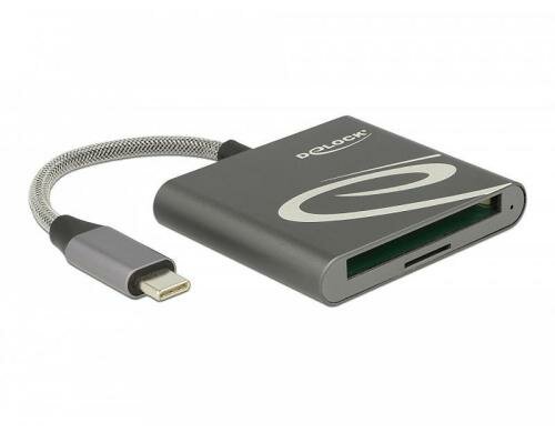 Delock USB 3.0 Card Reader CF u. MicroSD USB-Typ-C