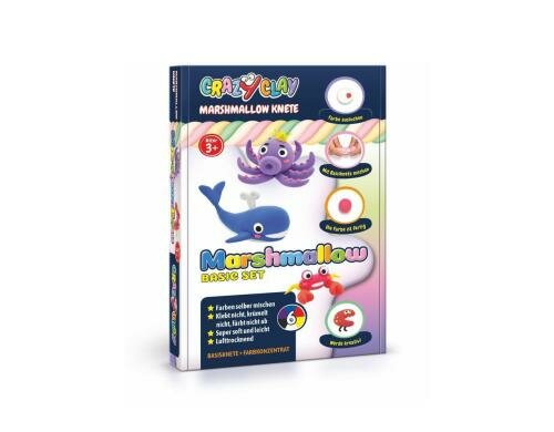 CrazyClay Modelliermasse Marshmallow Basis Set, luftig leicht, lufttrocknend