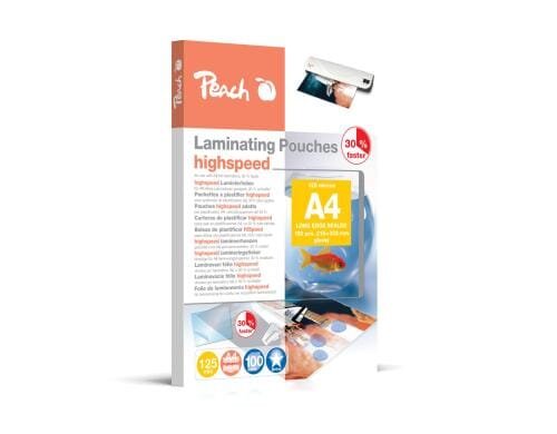 Peach Laminierfolie A4 Highspeed 125mic, 100 Stk.