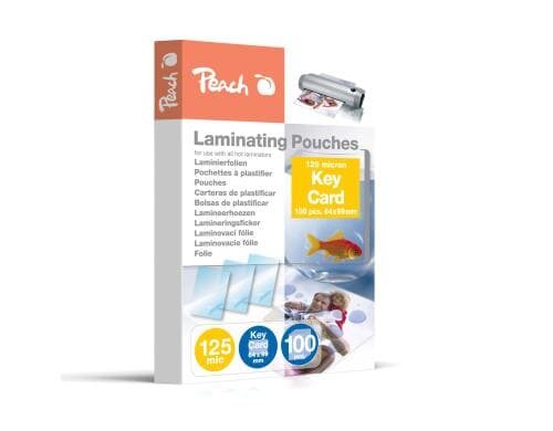 Peach Laminierfolie Key Card 125mic, 100 Stk.