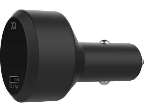 XQISIT Car Charger 27W PD Single USB+USB C schwarz