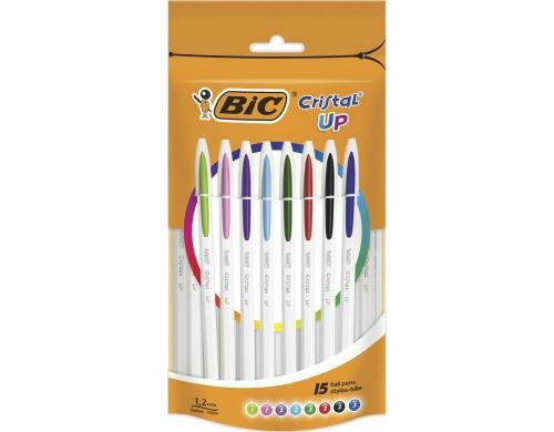 Bic Cristal Up Kugelschreiber assortiert, Pc à 15 Stk
