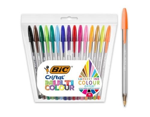 Bic Cristal Multi Colour Kugelschreiber assortiert, Pc à 15 Stk