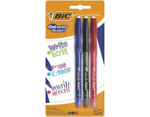 Bic Gel-ocity illusion Gel-Roller assortiert Pc à 3 Stück