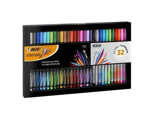 Bic Intensity Box Fine&Medium, assortiert, 32 Stk