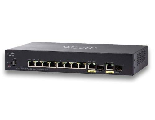 Cisco SF352-08MP: 8 Port Managed Switch 8xFE, 8xPoE+ (124W), 2xSFP/RJ45 1G