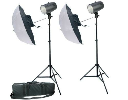 Dörr Studioblitz EcoLine 150 II Kit E 2x Blitz, 2x Softbox, 2x Stativ, 1x Tasche