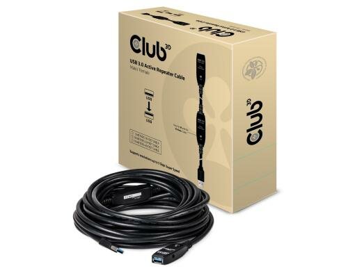 Club 3D, Repeater-Kabel USB 3.0 aktiv 15.0 Meter, m/f