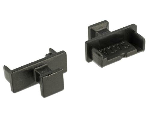 Delock Blindstecker für 7Pin SATA Ports Staubschutz, 10er Pack, mit Griff, schwarz
