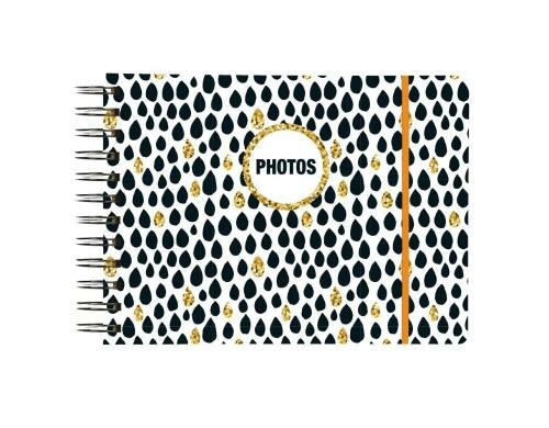 Exacompta Spiralalbuch Foto SODECO 23x16cm Schwarz-Weiss-Muster