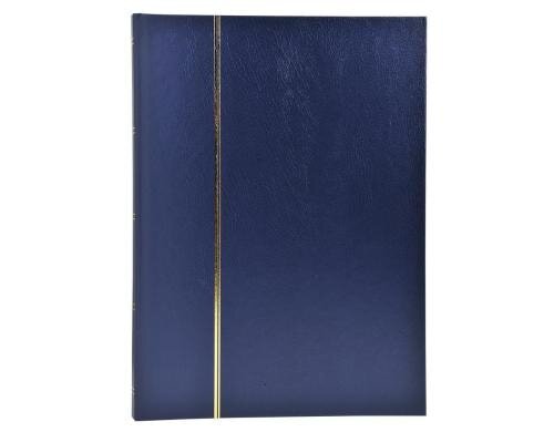 Exacompta Briefmarken Einsteckalbum blau Kunstleder, 48 Seiten
