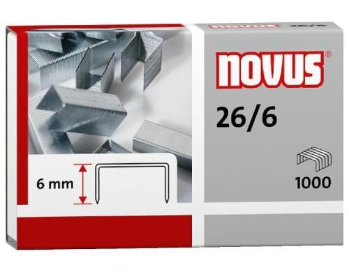 NOVUS 26/6 Heftklammern Inhalts der Packung: 1.000 Heftklammern.